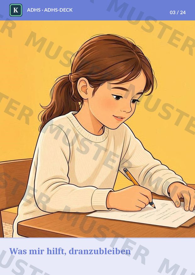 Beispielkarte ADHS · Impulskarten für Kinder mit ADHS