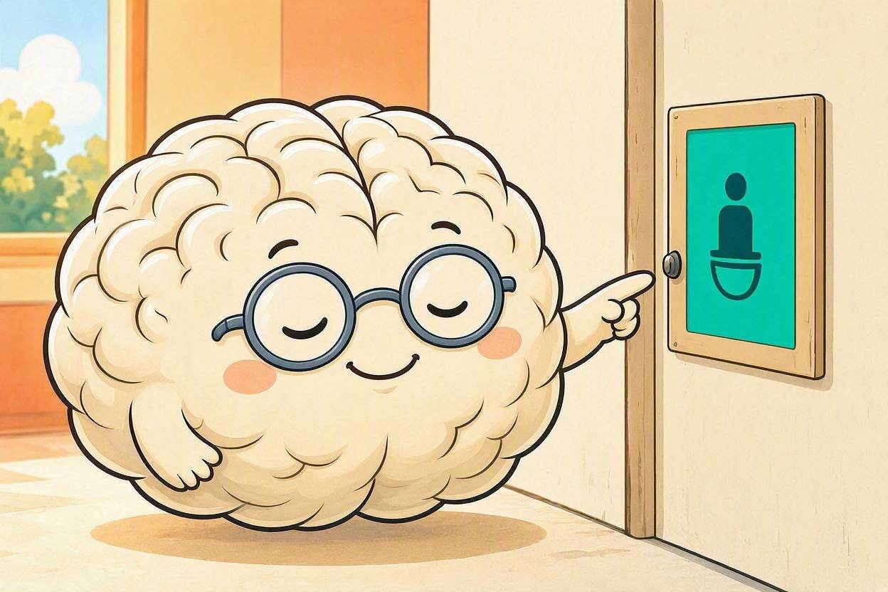 Brainy muss mal kurz — Signalkarte Toilette