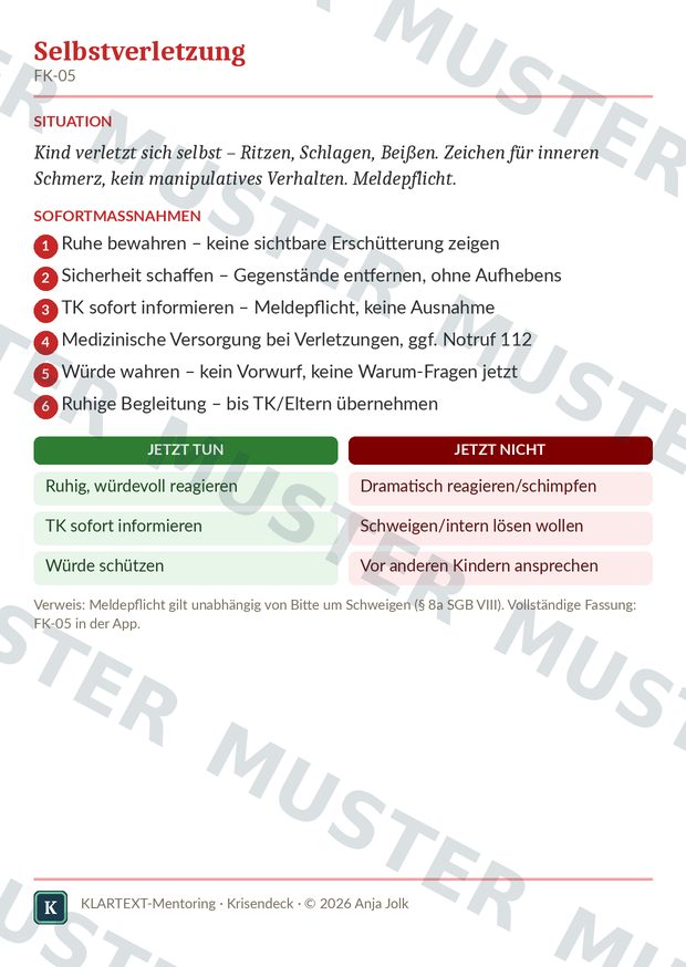 Beispielkarte FK · Krisendeck – Feuerwehrkarten