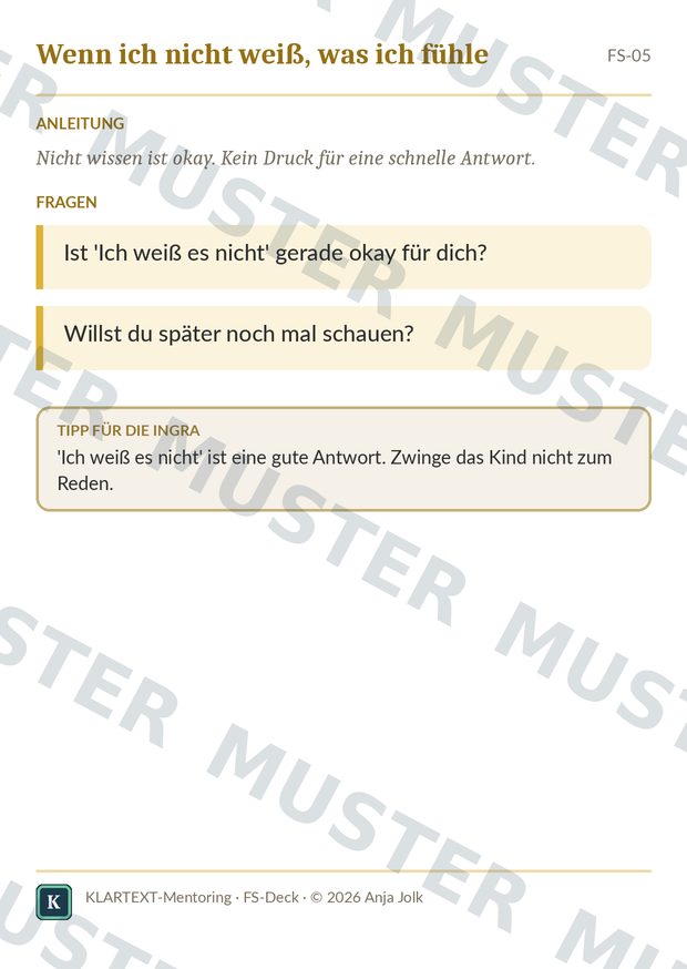 Beispielkarte FS · Impulskarten für die Förderschule