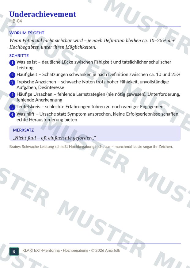 Beispielkarte HB · Hochbegabungsdeck