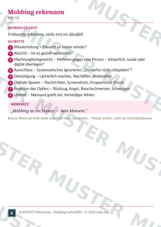 Beispielkarte MB · Mobbing-Soforthilfe-Materialien