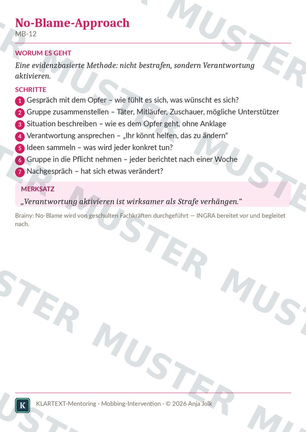 Beispielkarte MB · Mobbing-Interventionsdeck